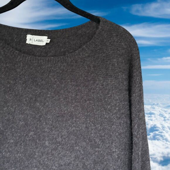 The Reset R Label Sweater Womens L/XL Gray Wool Cashmere Capsule Quiet Minimal - Picture 2 of 7